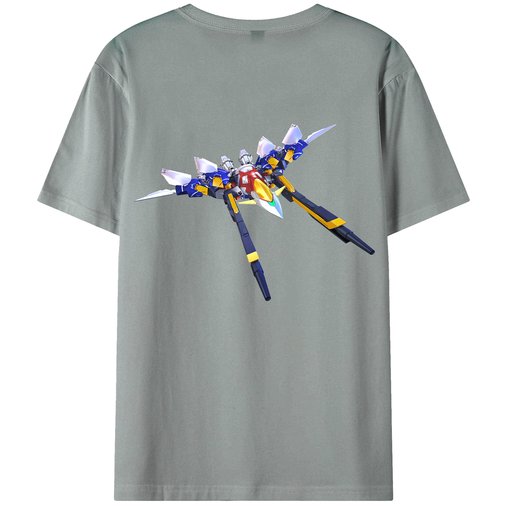 （画像用） 機動戦士ガンダム Mobile Suit Gundam 綿100％ メンズ半袖Tシャツ（バックプリント） 通気性